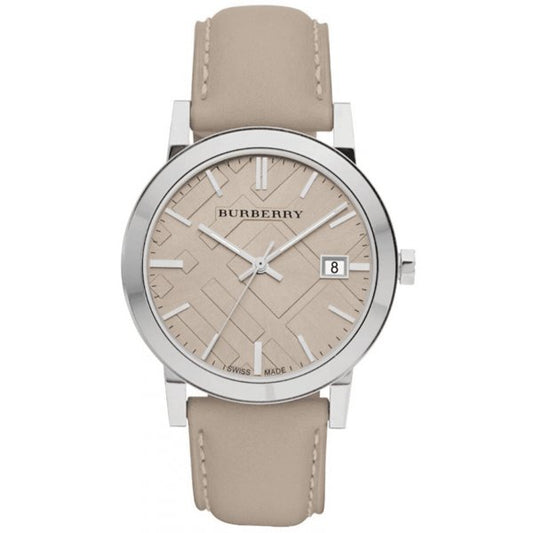 Burberry Mens Watch The City Check Champagne Bu9010