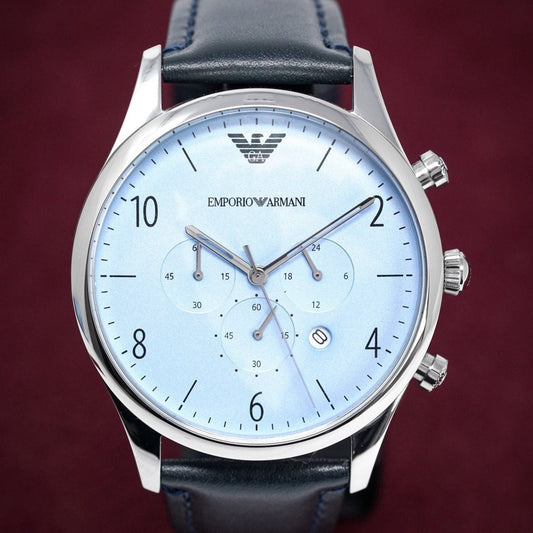 Emporio Armani Ar1889 Men S Chronograph Blue Watch