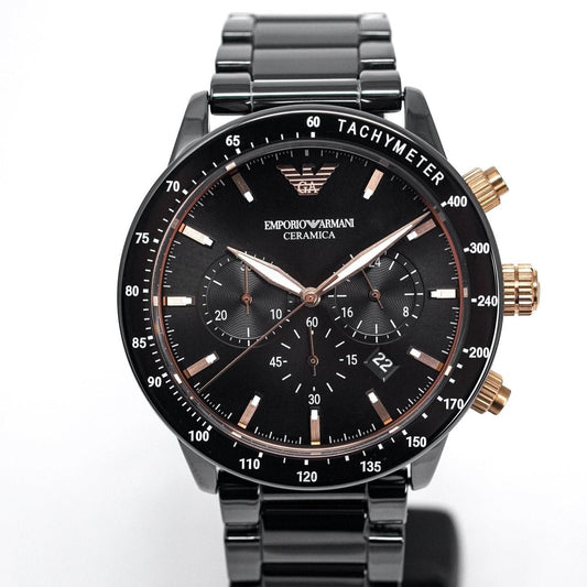 Emporio Armani Ar70002 Men S Mario Ceramic Chronograph Watch