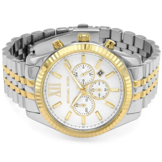 Michael Kors Mk8344 Men S Lexington Chronograph Two Tone Watch