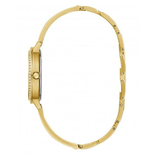 Guess Watches Ladies Tri Luxe Stainless Steel Gold Tone Watch Gw0474l2
