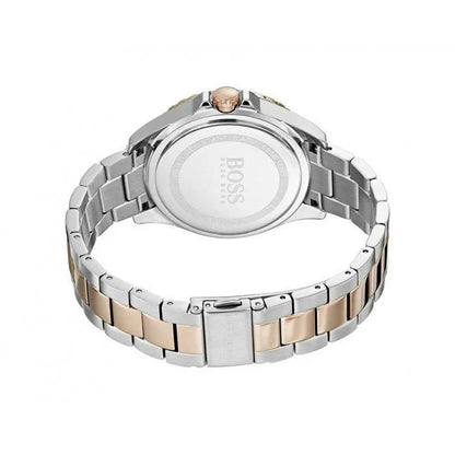 Hugo Boss Womens 1502446 Praise Two Tone Stainless Steel Watch With Rose Gold Accents