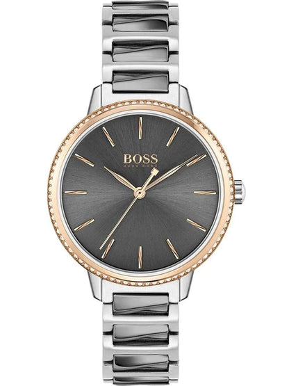 Hugo Boss Womens 1502569 Signature Two Tone Stainless Steel Watch