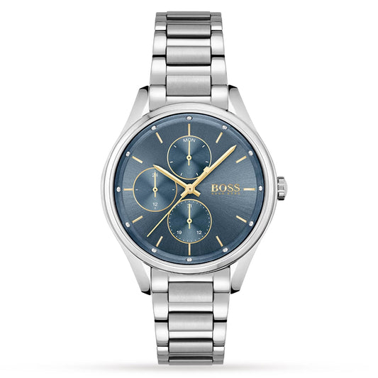Hugo Boss Womens 1502583 Grand Course Stainless Steel Blue Dial Watch