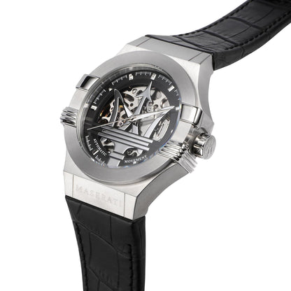 Maserati R8821108001 Potenza Automatic Mens Silver Watch