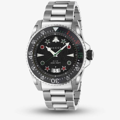 Gucci Mens Dive Steel Bracelet Watch Ya136221