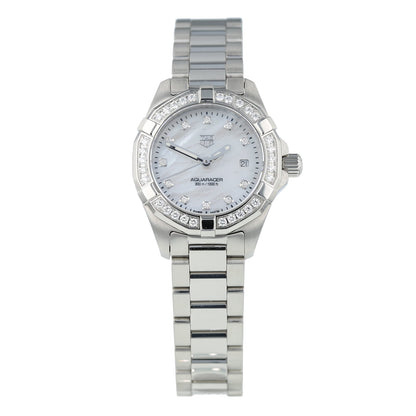 Tag Heuer Aquaracer Diamonds White Dial Silver Steel Strap Watch For Women Wbd1415 Ba0741