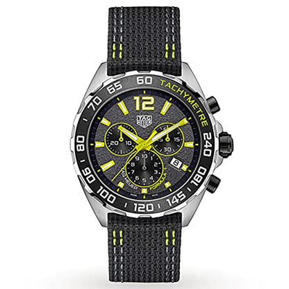 Tag Heuer Formula 1 Quartz Chronograph Grey Dial Black Nylon Strap Watch For Men Caz101ag Fc8304