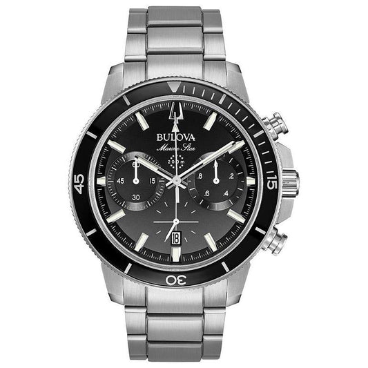 Bulova Marine Star Mens Black Watch 96b272