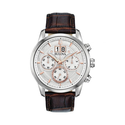 Bulova Classic Mens White Watch 96b309