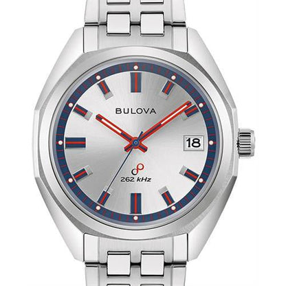 Bulova Jet Star Automatic Mens Silver Watch 96k112