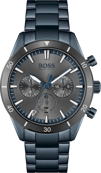 Hugo Boss Mens 1513865 Chronograph Blue Stainless Steel Watch