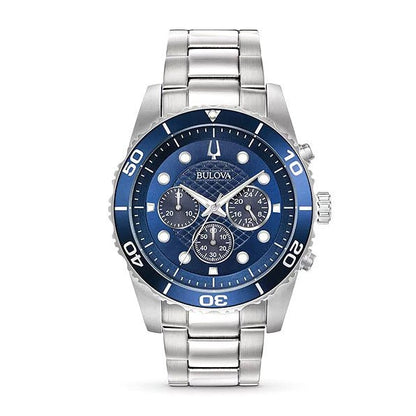 Bulova Exclusive Mens Blue Watch 98a209