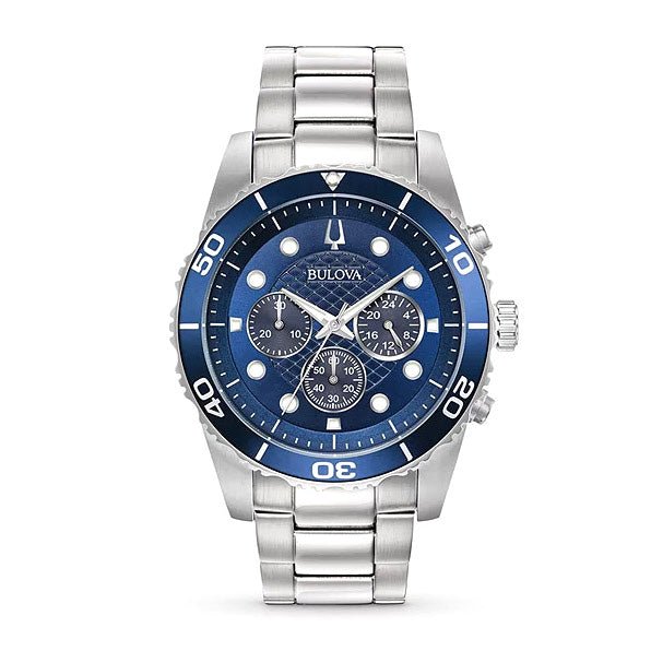 Bulova Exclusive Mens Blue Watch 98a209