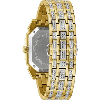 Bulova Crystal Mens White Watch 98a295