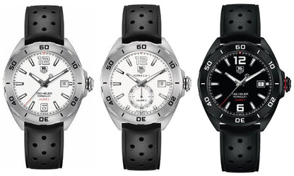 Tag Heuer Formula 1 Quartz White Dial Black Rubber Strap Watch For Men Waz2114 Ft8023