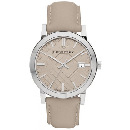 Burberry Mens Watch The City Check Champagne Bu9010
