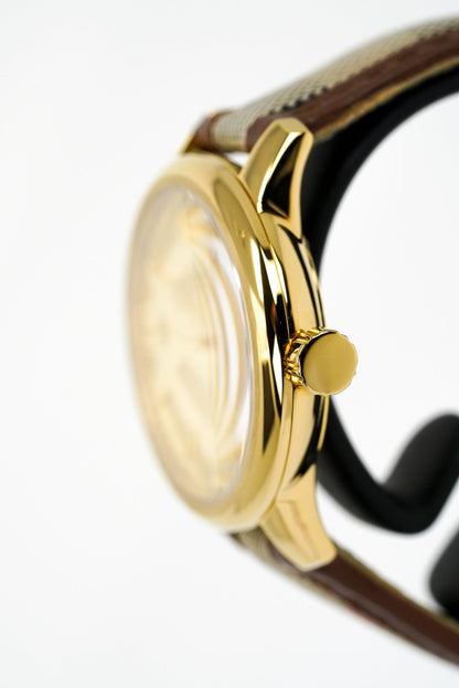Burberry Ladies Watch The Classic Yellow Gold Bu10114