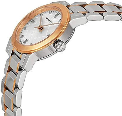 Burberry Ladies Watch The City Diamonds 26mm Two Tone Gold Bu9214