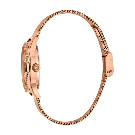 Just Cavalli JC Giro Steel Rose Gold Black Serpente Zircons