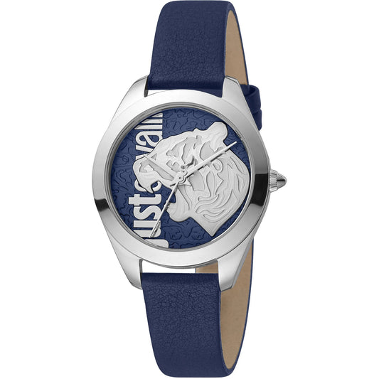 Just Cavalli Pantera Blue Leather