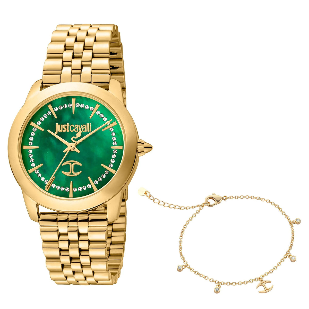 Just Cavalli Glam Creazione Yellow Gold Green