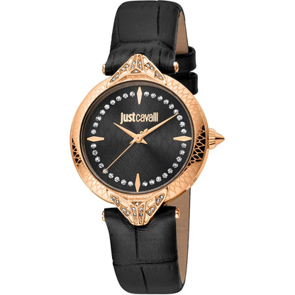 Just Cavalli Luce Leather Black RG