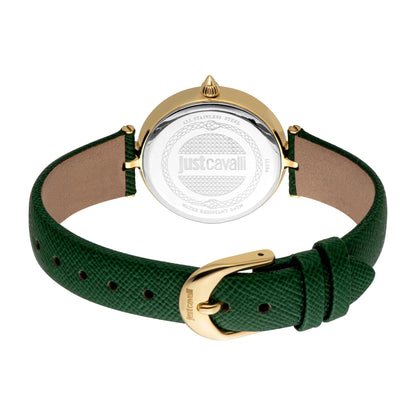 Just Cavalli Donna Leopardo Leather Green YG