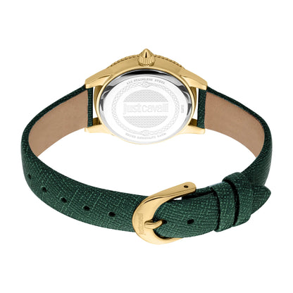 Just Cavalli Neive Leather Green Yellow Gold