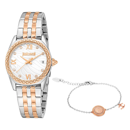 Just Cavalli Indomitable Animalier Two Tones RG Silver