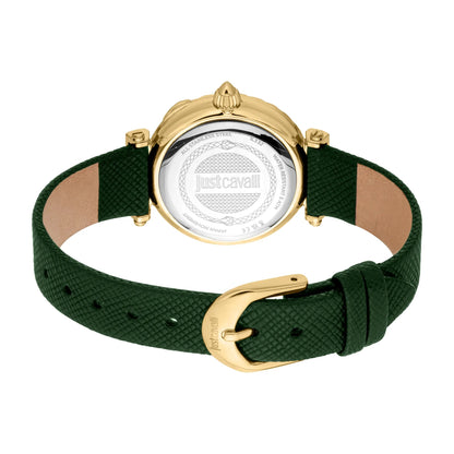 Just Cavalli Mistero Snake Leather Yellow Gold Green