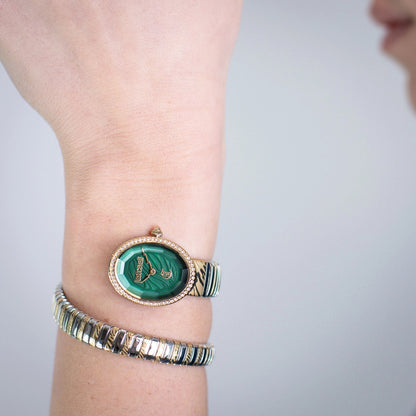 Just Cavalli Velina Silver Yellow Gold Green