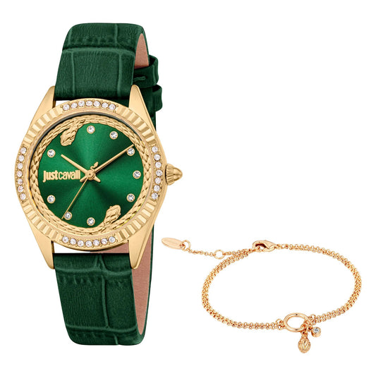 Just Cavalli Vittoria Glam Leather Green YG