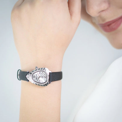 Just Cavalli Perla Leather Black Silver