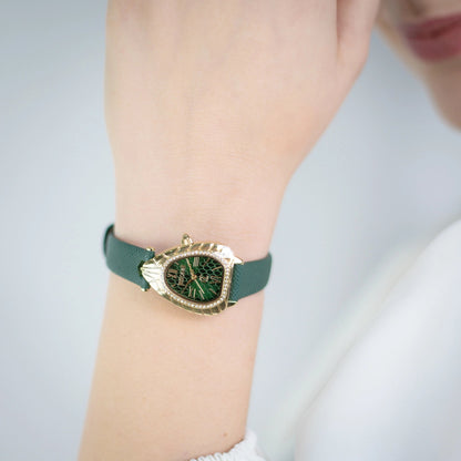 Just Cavalli Perla Leather Green YG