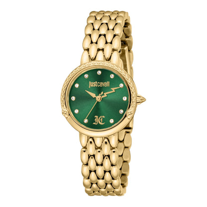 Just Cavalli Rosa Snake Yellow Gold Green