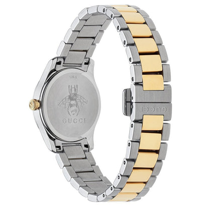 Gucci G Timeless Mystic Cat Steel And Gold Pvd Ladies Watch Ya126596