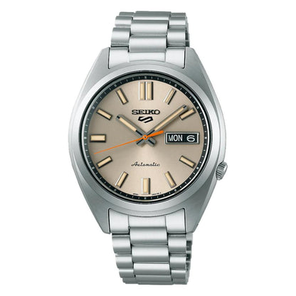 Seiko 5 Automatic Ivory Dial Stainless Steel Men' Watch Srpk91K1