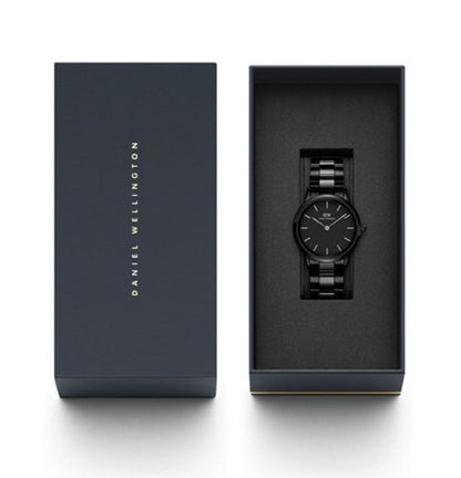 Daniel Wellington Mens Black Iconic Link Ceramic Watch Dw00100414