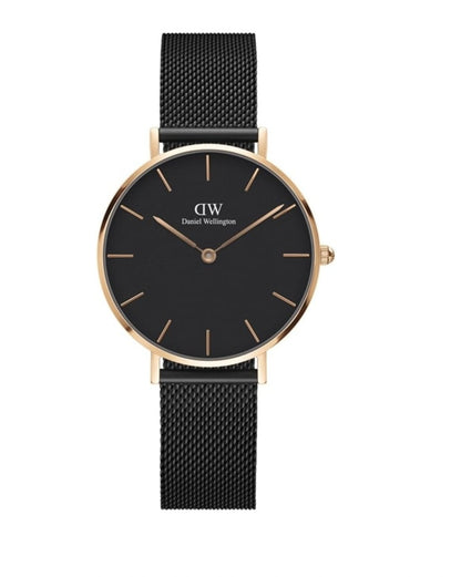 Daniel Wellington Ladies Black Petite Ashfield Watch Dw00100201