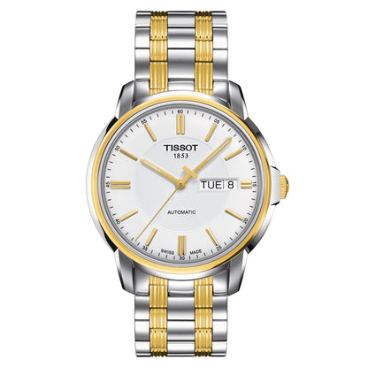 Tissot Mens Watch Automatics Iii T Classic 39mm Silver Gold T0654302203100