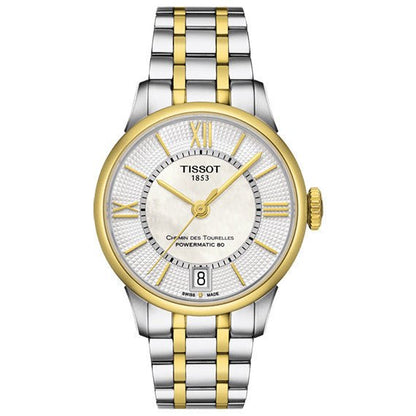 Tissot Ladies Automatic Watch Chemin Des Tourelles Powermatic 80 Two Tone T0992072211800
