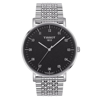 Tissot Mens Watch Everytime 42mm Black Silver T1096101107700