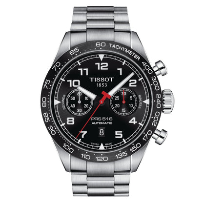 Tissot Mens Chronograph Watch Prs 516 Steel Black T1316271105200