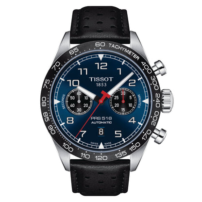 Tissot Mens Watch Prs 516 Automatic Chronograph 45mm Black Steel T1316271604200