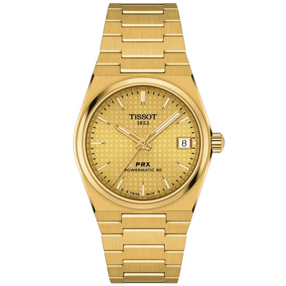 Tissot Prx Powermatic 80 Mens Gold Watch T137 207 33 021 00