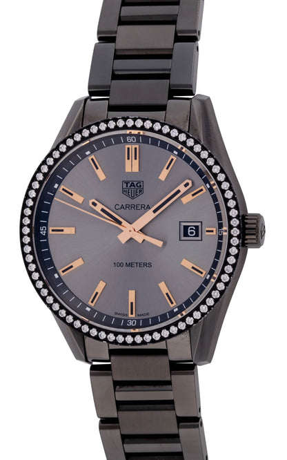 Tag Heuer Carrera Quartz 39mm Watch For Women War1115 Ba0602
