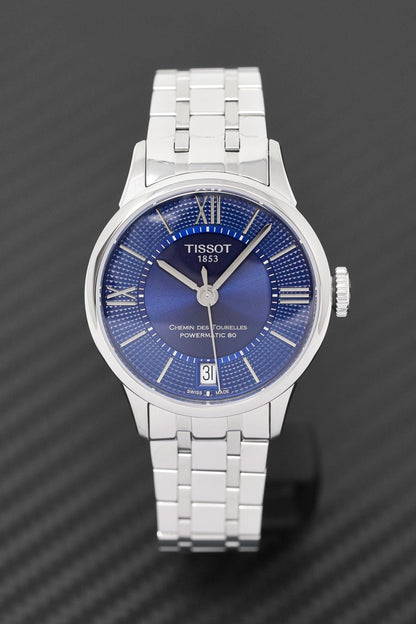 Tissot Ladies Automatic Watch Chemin Des Tourelles Powermatic 80 Blue T0992071104800 1