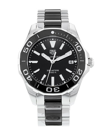 Tag Heuer Aquaracer Stainless Steel And Black Ceramic Ladies Watch