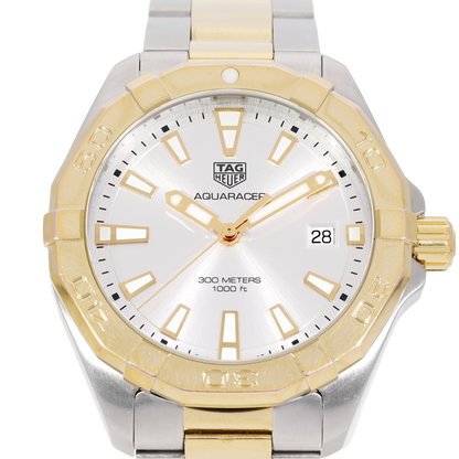 Tag Heuer Aquaracer Silver Dial Two Tone Steel Strap Watch For Women Wbd1120 Bb0930